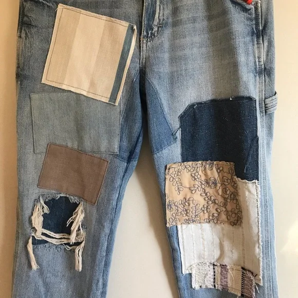 Free People Patchwork Carpenter Jeans - Picture 5 of 13